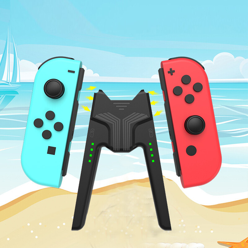 Mini uzlādes dokstacijas rokturis ar C tipa USB C pieslēgvietu Nintendo Nintend Switch Joy Con Joycon lādētāja kontrolierim