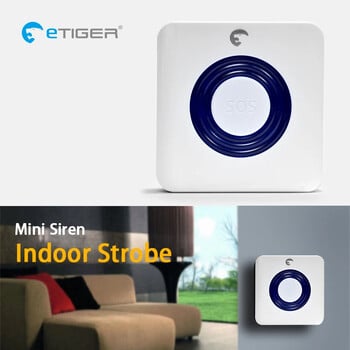 ETiger ES-S6A Wireless Indoor Siren 85dB σειρήνα είναι συμβατή με κάθε σύστημα eTIGER Secual Home Security