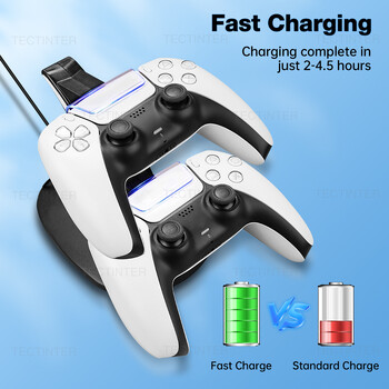 Για PS5 Controller Dock Charger για PS5 Control Type-C Charging Station Βάση για Playstation 5 Αξεσουάρ παιχνιδιών PS5