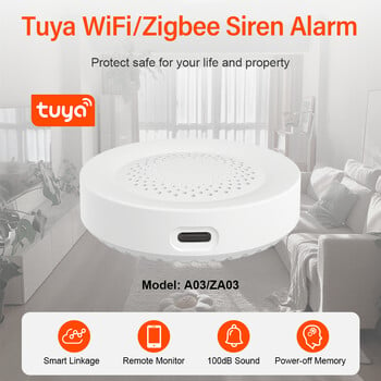 Συναγερμός σειρήνας WiFi Tuya Zigbee για Smart Home Security 100db Ηχείο Λειτουργεί με την Alexa Yandex Alice Απαιτεί Tuya Zigbee Hub.