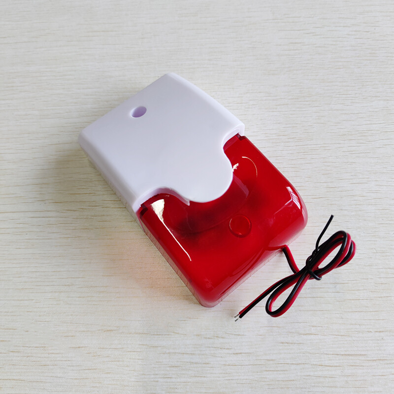 DC12V heli- ja visuaalalarm 110 dB valju heli juhtmega sireeni viip hoiatus siseruumide sissetungimise häiresüsteemi jaoks