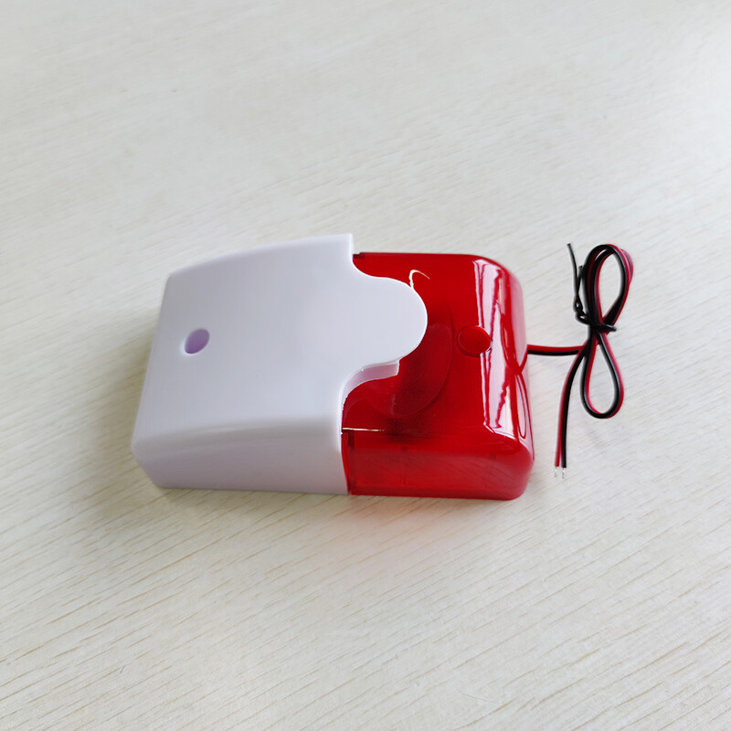 DC12V heli- ja visuaalalarm 110 dB valju heli juhtmega sireeni viip hoiatus siseruumide sissetungimise häiresüsteemi jaoks