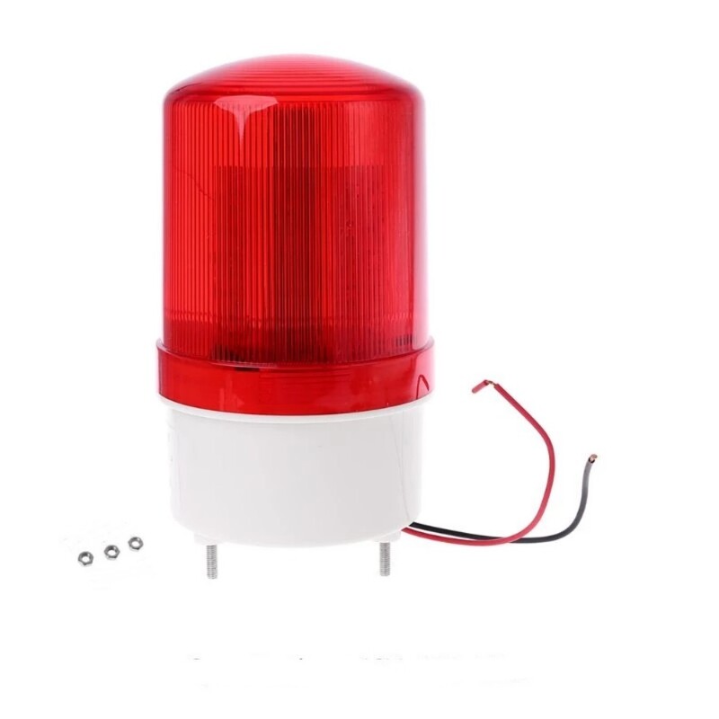Kintamosios srovės nuolatinės srovės LED vartų mirksinčios lempos lempos pavojaus signalo lempa, skirta varstomų stumdomų vartų atidarytuvui / barjerinių vartų signalo blyksniai, mirksinčia lempa (nėra garso)