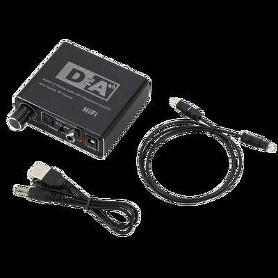 Convertor audio digital analogic HIFI Decodor 32-192KHz Amplificator DAC 3.5mm AUX 2RCA Amplificator Audio Toslink Ieșire coaxială optică