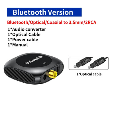 Unnlink digitalno-analogni audio DAC pretvarač Bluetooth 5.0 Spdif optički Toslink koaksijalni na 3,5 mm Aux 2RCA dekoder prijemnik