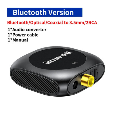 Unnlink digitalno-analogni audio DAC pretvarač Bluetooth 5.0 Spdif optički Toslink koaksijalni na 3,5 mm Aux 2RCA dekoder prijemnik