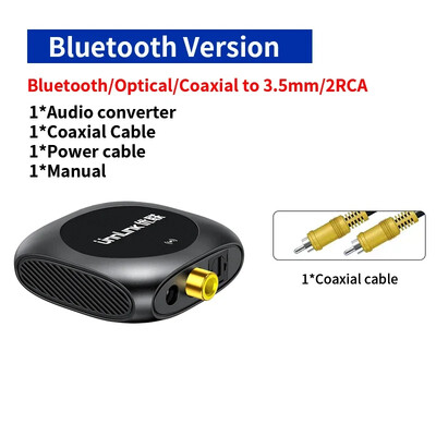 Unnlink digitalno-analogni audio DAC pretvarač Bluetooth 5.0 Spdif optički Toslink koaksijalni na 3,5 mm Aux 2RCA dekoder prijemnik