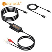 Neoteck 192kHz digitālā uz analogo audio pārveidotājs Optiskais Toslink uz RCA audio adaptera vīrišķais savienotājs DAC pārveidotājs