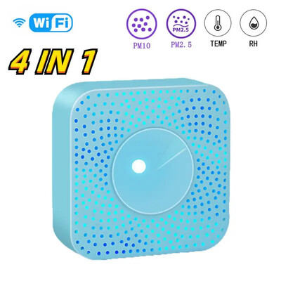 Tuya WIFI/Zigbee Smart oro kokybės monitoriaus dėžutė VOC HCHO PM2.5/10 dujų detektoriaus temperatūros drėgmės matuoklis 6 IN 1 oro namų šeimininkė