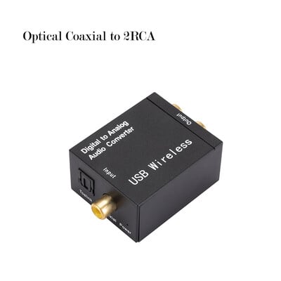 Convertor DAC digital la analog 192 kHz Bluetooth 5.0 fără fir cu căști Amplificator optic coaxial 3,5 mm Suport Adaptor audio USB