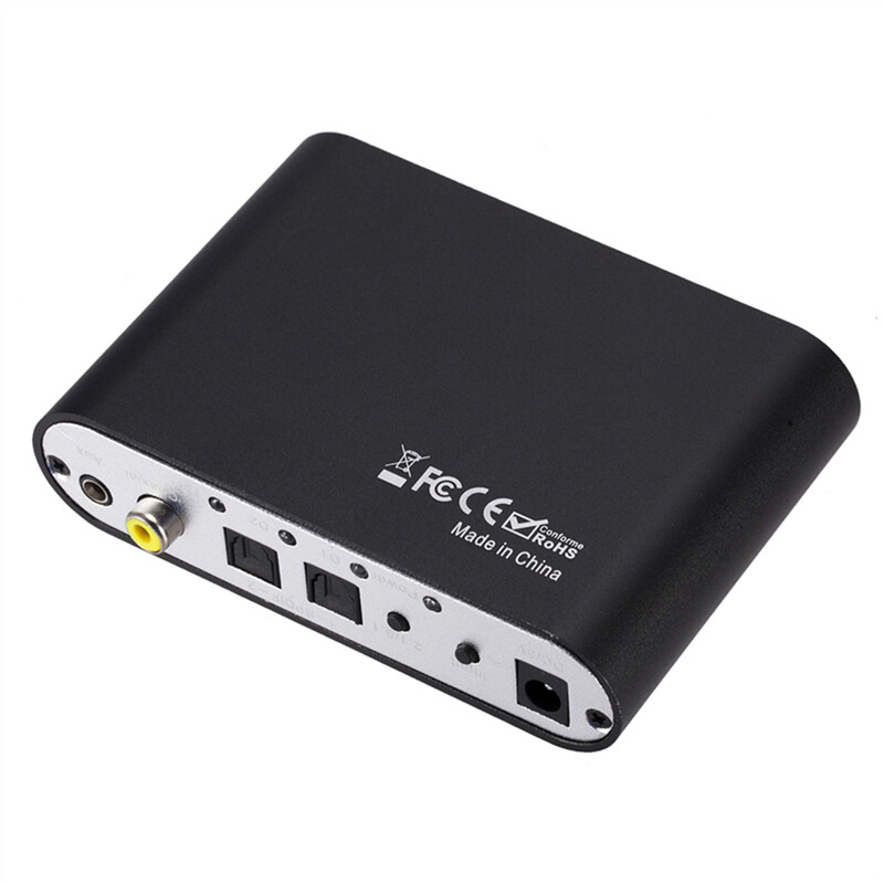 AC3 Audio Digital la Analog 5.1 Canale Stereo DAC Convertor Optic SPDIF Coaxial AUX 3.5mm la 6 RCA Decodor de sunet Amplificator
