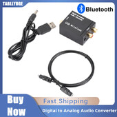 Convertor audio USB digital la analogic Fibră optică Semnal coaxial la analog DAC Spdif Stereo 3.5MM Jack RCA Amplificator Decodor