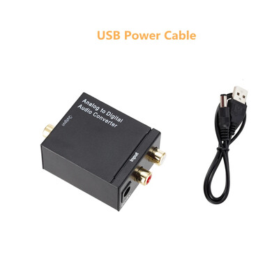 Analoog-digitaalmuundur ADC heli analoog-digitaalmuundur (optiline/koaksiaalne) optiline koaksiaalne RCA Toslink SPDIF-adapter