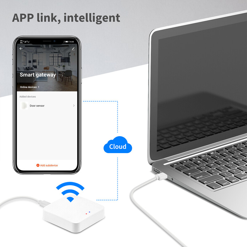 „Tuya ZigBee Multi-Mode Gateway Hub Smart Home Zigbee Bluetooth 2In 1 Hub Smart Life“ nuotolinio valdymo pultas veikia su Alexa Google Alice
