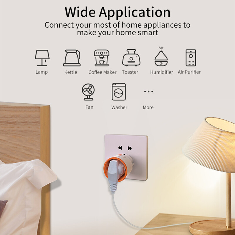 NEO Coolcam Tuya Smart Zigbee 3.0 maitinimo kištukas 16A EU Outlet 3680W matuoklis nuotolinio valdymo pultas, veikia su Zigbee2mqttt ir namų asistentu