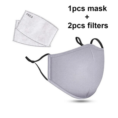 Pamučna crna maska usta lice protiv prašine PM2.5 filtar od aktivnog ugljena tkanine maske perive višekratnu upotrebu