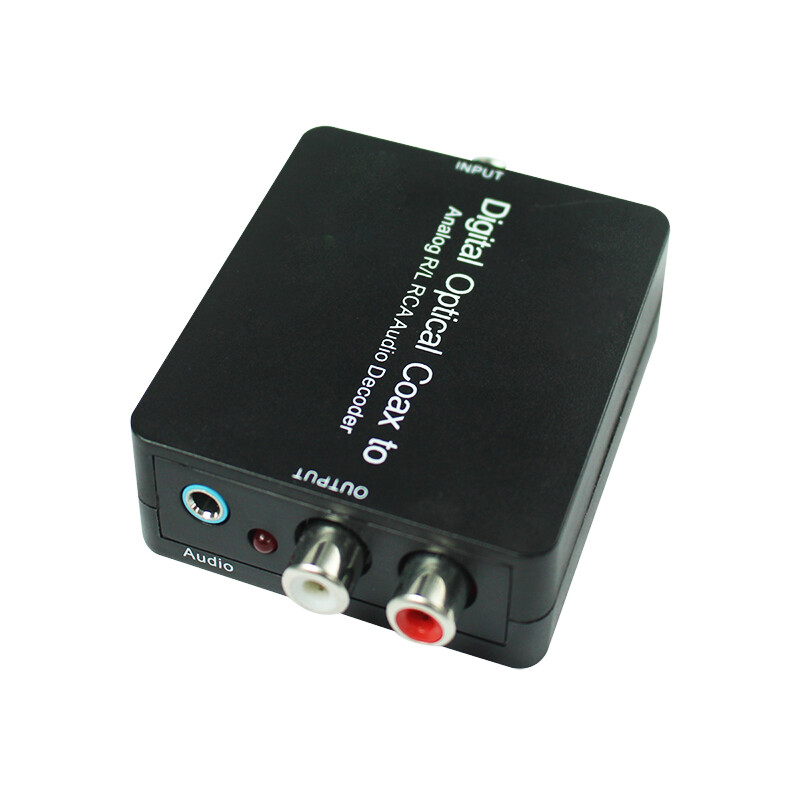 Audio dekodētājs SPDIF koaksiālais uz RCA Dolby DTS digitālajam pastiprinātājam Analogā pārveidotāja pastiprinātājam ar līdzstrāvas kabeli