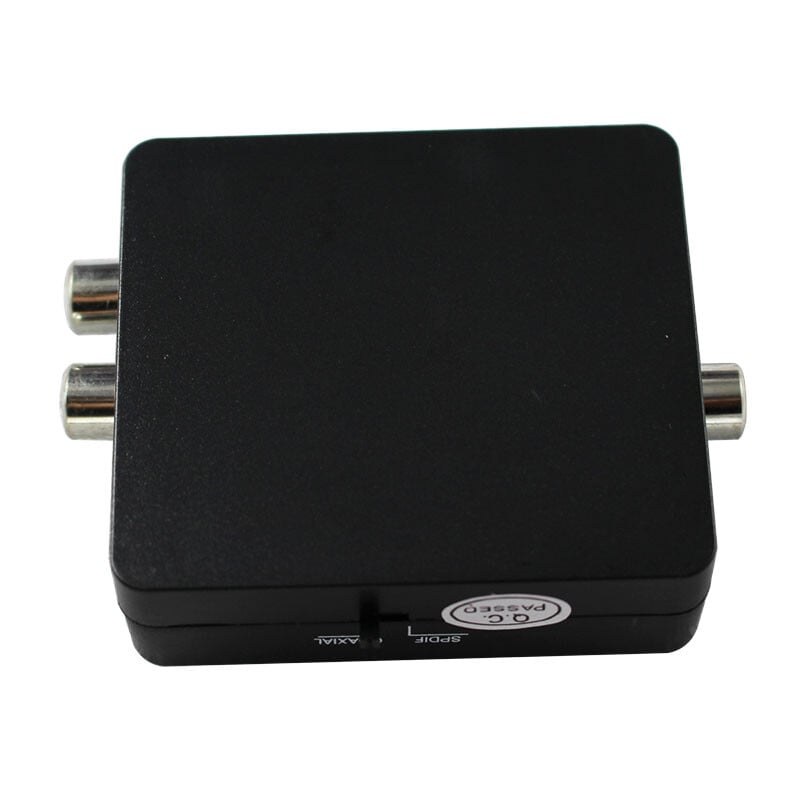 Audio dekodētājs SPDIF koaksiālais uz RCA Dolby DTS digitālajam pastiprinātājam Analogā pārveidotāja pastiprinātājam ar līdzstrāvas kabeli