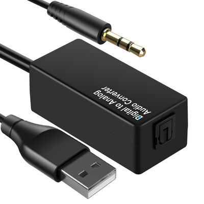 Audio stereo pārveidotājs no DAC ciparu uz optisko šķiedru/koaksiālo analogo 3,5 mm USB dekodera adapteris TV televizora pierīcei Xbox/PS4