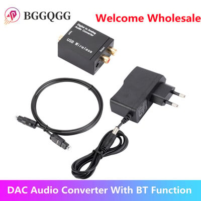 DAC digitālā uz analogo audio pārveidotājs Bluetooth 4.0 optiskās šķiedras Toslink koaksiālais signāls uz RCA R/L audio dekodera DAC pastiprinātāju