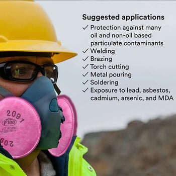 Lots of Painting Spray Industry 2091/2097 Φίλτρο σωματιδίων P100 for 6800 7502 6200 Series Respirator Dust Mask