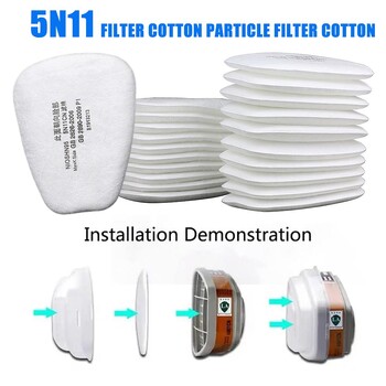 5N11 Dust Cotton Filter Paper 501 Holder For 3M 6001/6200/7502/6800 Αξεσουάρ μάσκα αερίου αναπνευστήρα ζωγραφικής με χημικό ψεκασμό