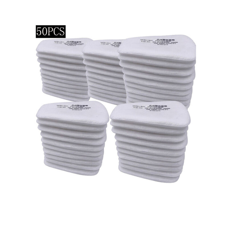 Pihustusvärvimine Tolmukindlad 5N11 puuvillafiltrid 501 3M jaoks 6001 6002 6004 6200/7502 Kassett 6800 Keemiline respiraator gaasimask