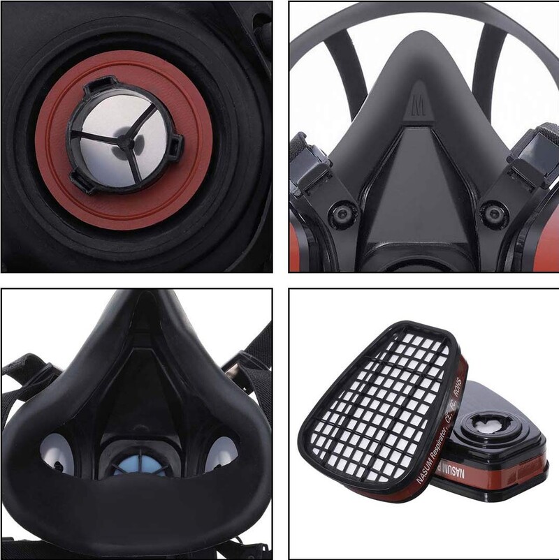 8In1 6200 tolmu gaasimask uduvastane kaitseprillid poole näoga gaasi respiraator epoksüvaik värvimine pihusti poleerimine tööohutus