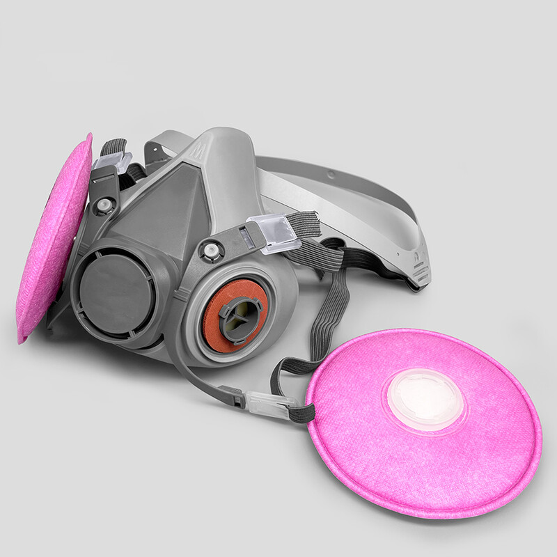 6200 Mask Tööstuslik tolmukindel PM2.5 Värvipihustamine 2091 Filtriga Puuvillane Kummi Respiraator värviga puidutöötlejatele