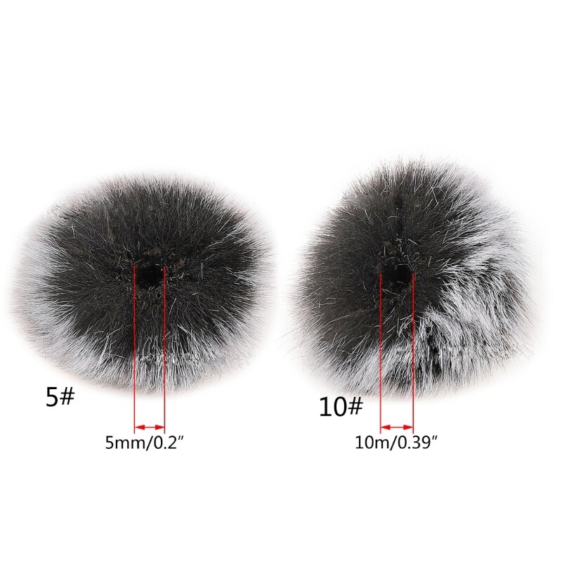 Microfon universal Lavalier Parbriz cu blană Parbriz Muff pentru vânt pentru sony Rode Lapel Lavalier Mic 5/10mm