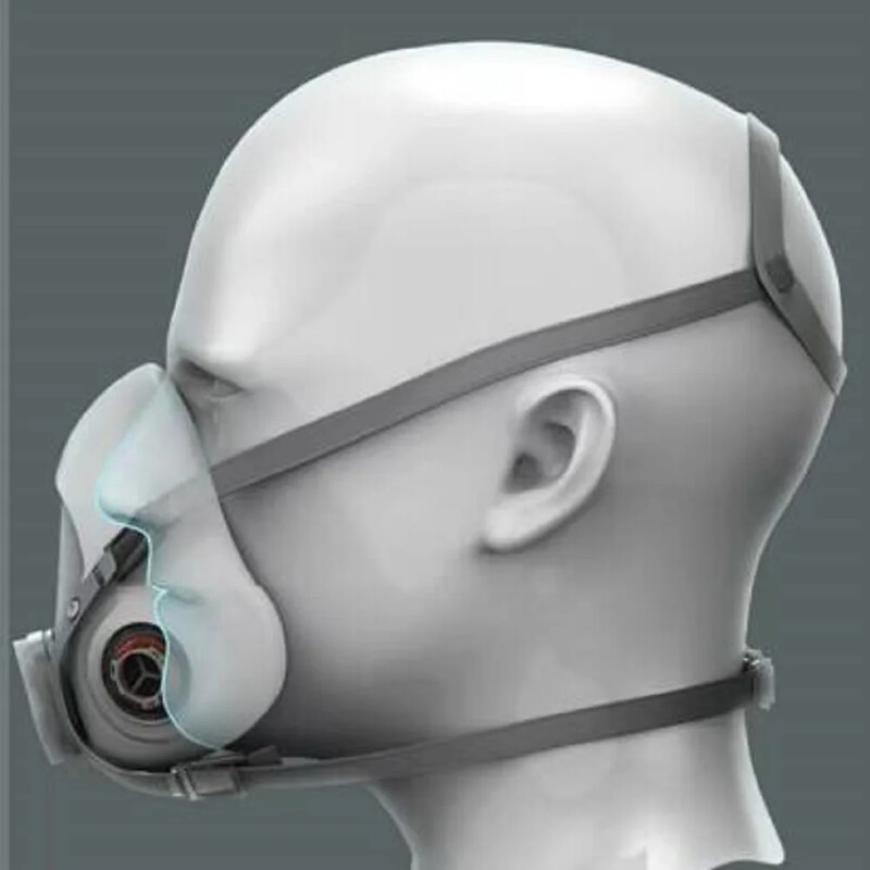 6200 Chemical Poole näo tolmukindel respiraator, tööstuslik värvimine pihustatav gaasimask kaitsvate udukindlate prillidega Ohutus töö