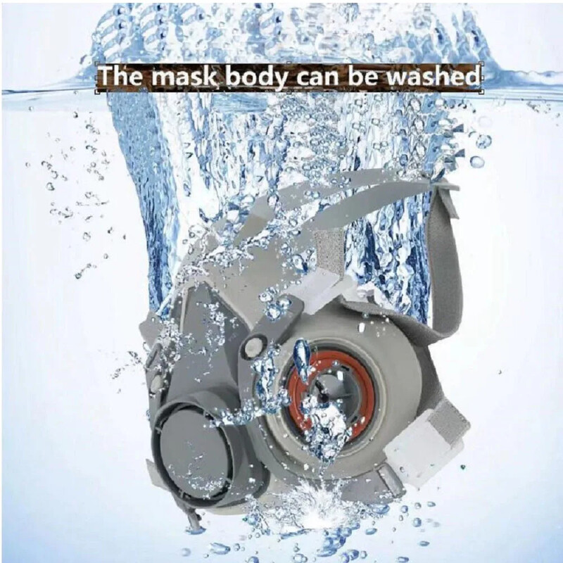 6200 Chemical Poole näo tolmukindel respiraator, tööstuslik värvimine pihustatav gaasimask kaitsvate udukindlate prillidega Ohutus töö