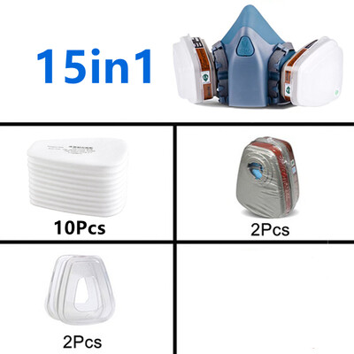 7502 Gaasimask Keemiline respiraatori kaitsemask Tööstuslik värvipihustus Anti Organic Auru 6001/2091 filter