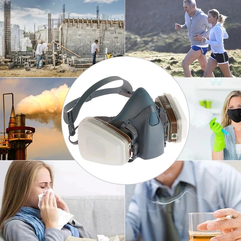 7502 Gaasimask Keemiline respiraatori kaitsemask Tööstuslik värvipihustus Anti Organic Auru 6001/2091 filter