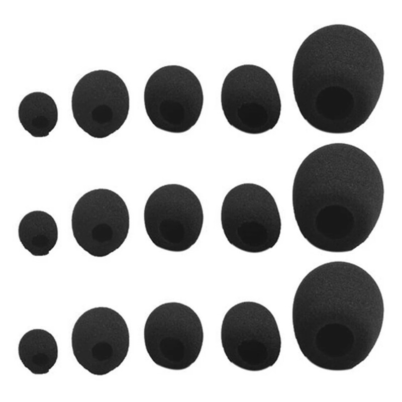 10 бр. Малки капаци за мини микрофон от пяна за микрофон на слушалки Капак за микрофон за защита на слушалки за микрофони Lavalier