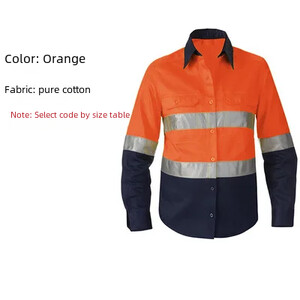 Ilgomis rankovėmis medvilniniai darbo drabužiai, šviesą atspindintys marškiniai naftos telkinių darbuotojams, saugos įranga Statybos inžinerijos darbo uniforma