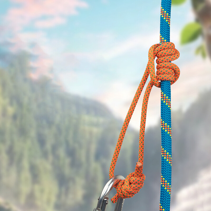 Snur Prusik în aer liber de 6 mm, lungime 120 cm, accesoriu, frânghie durabilă, rezistentă la căldură, poliester, nailon, kevlar, frânghie pentru alpinism