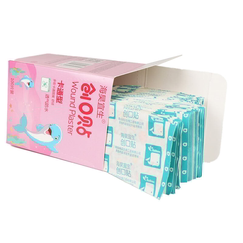 100 vnt Animacinių filmų gyvūnų raštas vandeniui atsparus hemostazinis vaikiškas pagalbinis lipdukas Lipnieji tvarsčiai žaizdų juostelės pleistrai vaikams