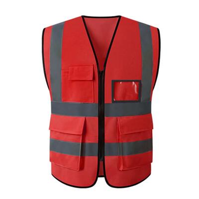 Решетка, лятна светлоотразителна жилетка за безопасност, висока видимост, нощна работа, сигурност, без ръкави, работно облекло, джобове с цип, възрастни