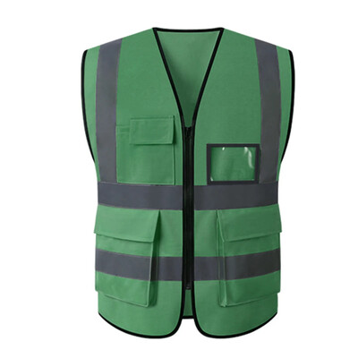 Решетка, лятна светлоотразителна жилетка за безопасност, висока видимост, нощна работа, сигурност, без ръкави, работно облекло, джобове с цип, възрастни