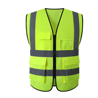 Решетка, лятна светлоотразителна жилетка за безопасност, висока видимост, нощна работа, сигурност, без ръкави, работно облекло, джобове с цип, възрастни