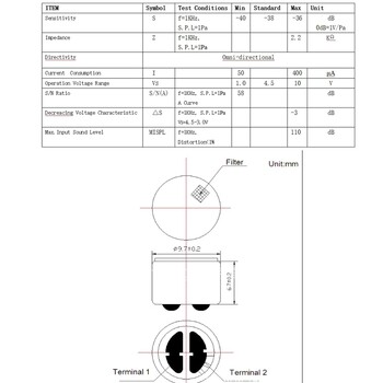 100Pcs/Συσκευασία Flat Head Capsule Electret Condenser Microphones XHXDZ 9767 Microphones Premium Material Shell