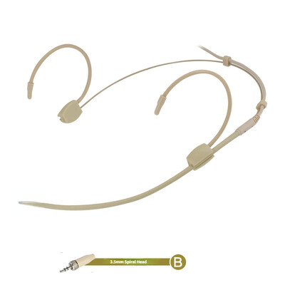 Galvos juostos galvutė su įvairiakrypte ausinių mikrofonu, skirta Sennheiser Shure AKG MiPro Audio Technica 4Pin 3Pin TA4F 3,5mm Lock