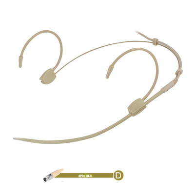 Galvos juostos galvutė su įvairiakrypte ausinių mikrofonu, skirta Sennheiser Shure AKG MiPro Audio Technica 4Pin 3Pin TA4F 3,5mm Lock