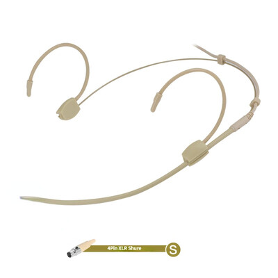 Galvos juostos galvutė su įvairiakrypte ausinių mikrofonu, skirta Sennheiser Shure AKG MiPro Audio Technica 4Pin 3Pin TA4F 3,5mm Lock