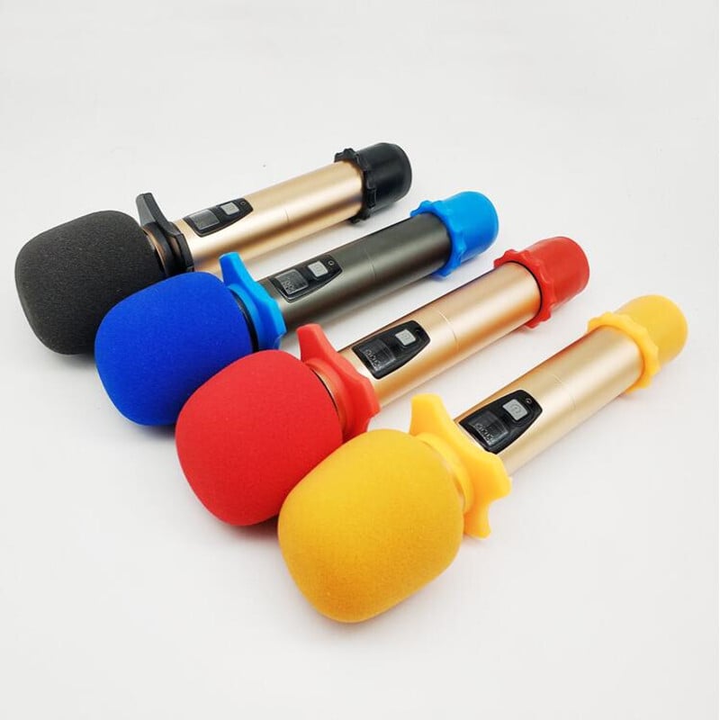 Nejudantis mikrofono žiedas, apsaugantis nuo riedėjimo, apsauginis apatinės strypo rankovės laikiklio mikrofono apsauga, mikrofono priekinio stiklo putplasčio dangtelis