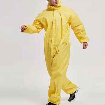 ZK30 Protective Jumpsuit Yellow Acid and Alkali Resistant Safety Covers for Laboratory Protective Jumpsuit