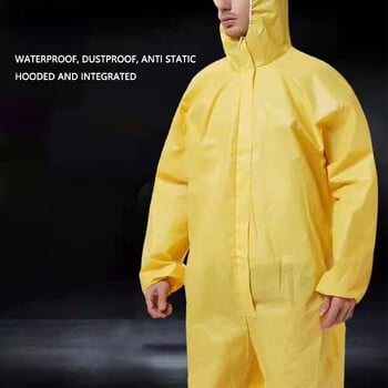 ZK30 Protective Jumpsuit Yellow Acid and Alkali Resistant Safety Covers for Laboratory Protective Jumpsuit