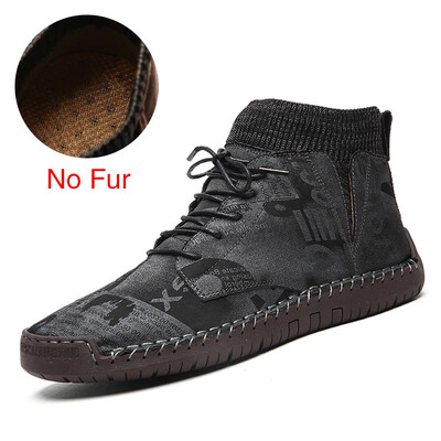 DEKABR Brand Muške čizme za snijeg Zimske plišane tople muške motociklističke čizme na vezanje Neklizajuće muške gležnjače Jesenske muške radne cipele