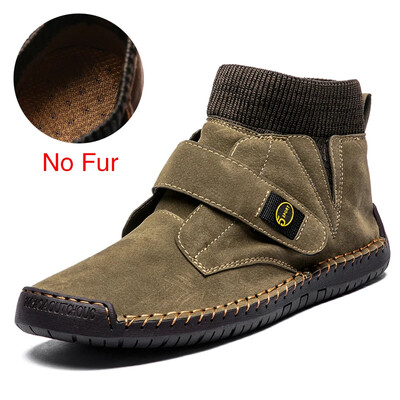 DEKABR Brand Muške čizme za snijeg Zimske plišane tople muške motociklističke čizme na vezanje Neklizajuće muške gležnjače Jesenske muške radne cipele